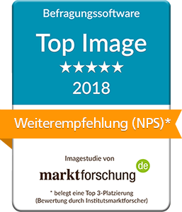 CIS Befragungssoftware Top Image 2018 laut marktforschung.de