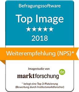 CIS Befragungssoftware Top Image 2018 laut marktforschung.de